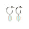 Peach | .925 Sterling Silver | Mermaid Glass Pebble Huggie Earrings
